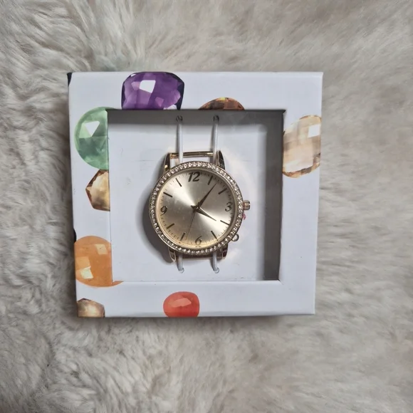 Swarovski Round Watch Head Face Gold Craft DIY Watch Jewelry Gift Stocking Stuff - Picture 5 of 9